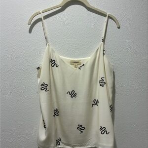 L’AGENCE Silk Snake Print Tank Top | Lined | NWOT